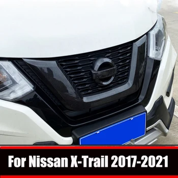 Para Nissan X-Trail X Trail T32 2017-2021 ABS carbonfiber Frontal do Motor de Máquina de Grade Grade em forma de U meio de malha quadro decorativo