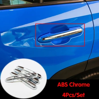 Para Toyota RAV4 2019 ABS Cromado porta do Carro protetor de Lidar com a Decoração da Tampa Guarnição Adesivo de Carro Estilo acessórios 4pcs