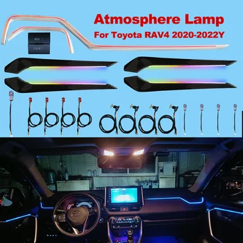 Para Toyota Rav4 2020 2021 2022 Carro de Néon Interior da Porta de Painel Luz Ambiente, Iluminação Decorativa Conversão Automática de 64-cor