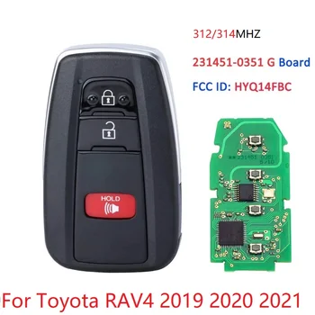 PN 8990H-0R010 FCC HYQ14FBC Para Toyota RAV4 2019 2020 2021 312/314MHz 8A Chip Smart Key 3 Botão Remoto Chave do Carro Fob CN007191