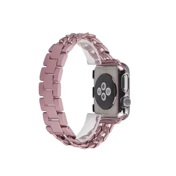 Relógio de luxo Alça Para a Apple, Assistir Série 1 2 3 pulseira de Alto Design de Aço Inoxidável de Substituição Bracelete Para Apple iWatch