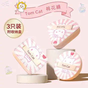 Sanrio Powder Puff Olá Kitty Maquiagem Esponja Blender Almofada De Pó Fundação Puff Super Macio Faciais, Maquilhagem Perfeita Ferramentas