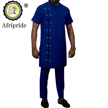 Se Dashiki, Homens Africanos Roupas Superior de Cuecas, 2 Peças de Roupa Define o Tamanho Mais Casual Africana Roupas para Homens de Camisa com Calças A2216115