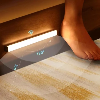 Sensor de movimento LEVOU Luz Noturna Infravermelho sem Fio de Indução Bateria PIR Automática para o Armário de Cozinha Corredor Escadas Roupeiro Lâmpada