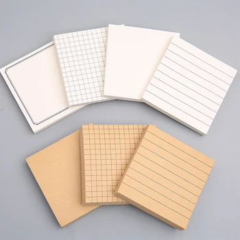 Simples Scrapbook Adesivo de material Escolar Pós-Sticky em Branco Horizontal Estudante de Escritório Memorando bloco de notas, blocos de notas de papel