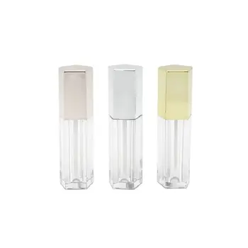 Vazio 5ML de Gloss o Gloss Varinha de Tubos de Plástico Pentágono Reutilizável embalagens de Cosméticos Batom Lip Gloss Embalagem de 25 pcs/monte