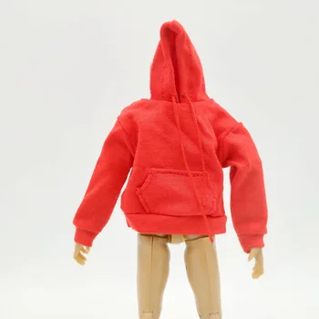 Vermelho 1/12 Escala Hoodies Camisola de Roupas Modelo para 6in Masculino Soldado TBL Figura de Ação boneco Brinquedos