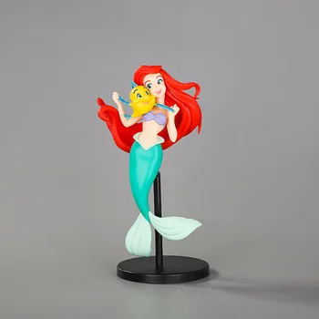 [VIP] 22cm Muito bela Princesa Sereia Figuras de Ação de peixe peixinho PVC, decoração de mesa Carro de decoração do Bolo de menina dom de brinquedo