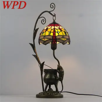 WPD de Vidro Tiffany Lâmpada da Tabela do DIODO emissor de Moderno Design Criativo Novidade Mesa de Luz Para Decoração de Casa, Quarto Vivo Hotel de Cabeceira
